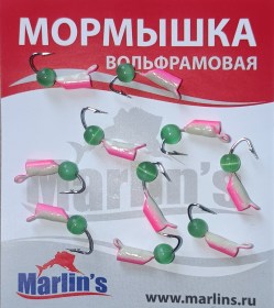 Мормышка вольфрам "Marlin's" Гвоздешарик кош.глаз 2.5мм 0.65гр арт:7225-154 уп.10шт