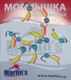 Мормышка вольфрам "Marlin's" Гвоздешарик кош.глаз 3мм 1.0гр арт:7230-152 уп.10шт