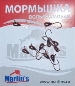 Мормышка вольфрам "Marlin's" Капля с ушком 3мм 0.46гр цв.C1130-CU уп.10шт