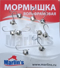 Мормышка вольфрам "Marlin's" Капля с ушком 3мм 0.46гр цв.S1130-SI уп.10шт