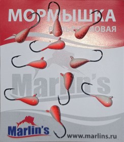 Мормышка вольфрам "Marlin's" Капля с ушком 4мм 1.05гр цв.008 1140 уп.10шт