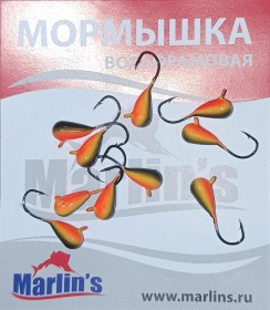 Мормышка вольфрам "Marlin's" Капля с ушком 4мм 1.05гр цв.009 1140 уп.10шт