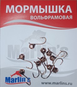 Мормышка вольфрам "Marlin's" Шар с ушком крупная грань 4мм 0.55гр цв.2640-CU уп.10шт