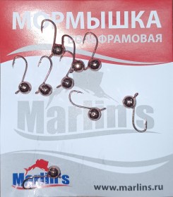 Мормышка вольфрам "Marlin's" Шар с ушком мелк. грань 4мм 0.65гр цв.1740-CU уп.10шт