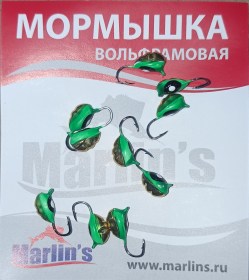 Мормышка вольфрамовая "Marlin's" ВЯТСКАЯ Личинка №2 7100-101 уп.10шт