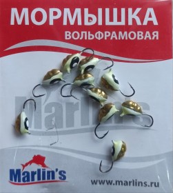 Мормышка вольфрамовая "Marlin's" ВЯТСКАЯ Личинка №2 7100-104 уп.10шт