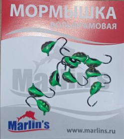 Мормышка вольфрамовая "Marlin's" ВЯТСКАЯ Личинка №2 7100-111 уп.10шт