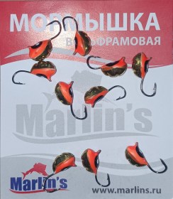 Мормышка вольфрамовая "Marlin's" ВЯТСКАЯ Личинка №3 7100-200 уп.10шт