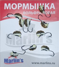 Мормышка вольфрамовая "Marlin's" ВЯТСКАЯ Личинка №3 7100-204 уп.10шт