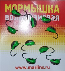 Мормышка вольфрамовая "Marlin's" ВЯТСКАЯ Личинка №3 7100-211 уп.10шт