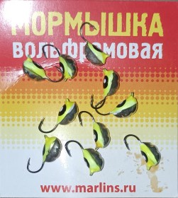 Мормышка вольфрамовая "Marlin's" ВЯТСКАЯ Личинка №3 7100-213 уп.10шт