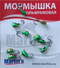 Мормышка вольфрамовая "Marlin's" ВЯТСКАЯ  Личинка-Коза №2 7101-101 уп.10шт