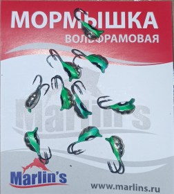 Мормышка вольфрамовая "Marlin's" ВЯТСКАЯ  Личинка-Коза №2 7101-111 уп.10шт