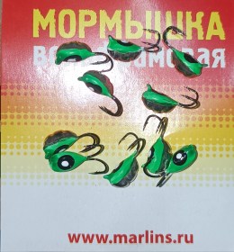 Мормышка вольфрамовая "Marlin's" ВЯТСКАЯ  Личинка-Коза №3 7101-211 уп.10шт