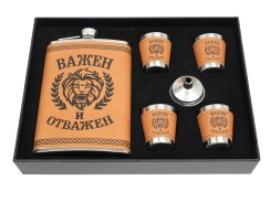 Набор ФЛЯГА+4 СТОПКИ Малый арт:1354