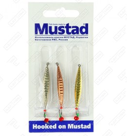 Набор зимних блесен KDF Mustad Хищник PR-53 2,8г 3 шт/уп