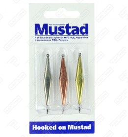 Набор зимних блесен KDF Mustad Хищник PR-54 3г 3 шт/уп