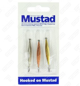 Набор зимних блесен KDF Mustad Хищник PR-55 2,8г 3 шт/уп