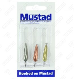 Набор зимних блесен KDF Mustad Малая Окуневая 1,7г 3 шт/уп