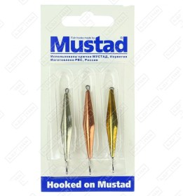 Набор зимних блесен KDF Mustad Охта 3г 3 шт/уп