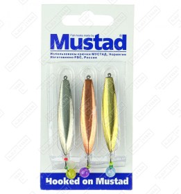 Набор зимних блесен KDF Mustad Прибрежная+Шар 6,5г 3 шт/уп