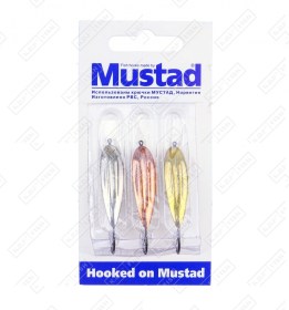 Набор зимних блесен KDF Mustad Продольная 5,4г 3 шт/уп