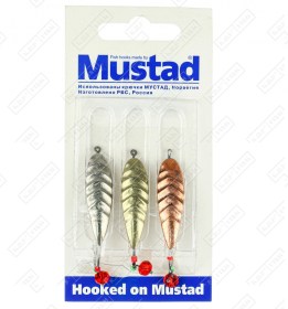 Набор зимних блесен KDF Mustad Волнистая+Шар 5,5г 3 шт/уп