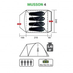 Палатка MUSSON-4