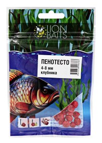 Пенотесто Lion Baits 8-12мм "КЛУБНИКА" 10г