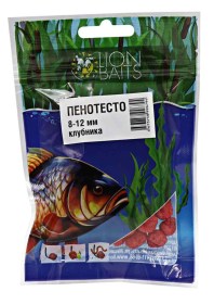 Пенотесто Lion Baits 8-12мм "КЛУБНИКА" 10г