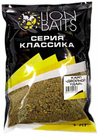 Прикормка Классика Lion Baits "КАРП ДВОЙНОЙ УДАР" 1 кг