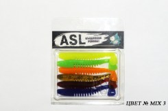 Съедобный силикон ASL «Аваруна» цв.mix 3 L- 10см (4″) уп.5шт