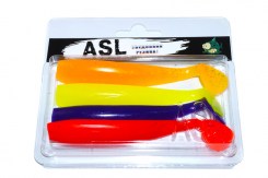 Съедобный силикон ASL «Зандер» цв.mix 3 L-10см (4″) уп.4шт