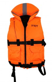 Спасательный жилет IFRIT 130кг цв.Люм-Оранжевый