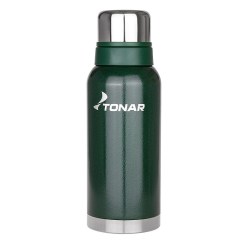 Термос (HS.TM-057-G) 1000ML c ситечком зеленый (2 крышки-кружки) TONAR