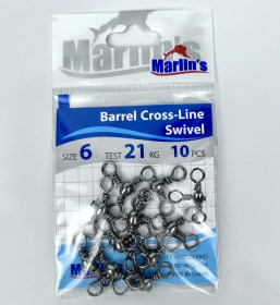 Вертлюг "Marlin's" SH4011-008 Barrel Cross-Line Swivels 10шт уп.10