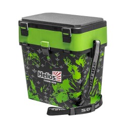 Ящик зимний "SHARK" 19л ДВУХСЕКЦИОННЫЙ цв.Салатовый (x6)
