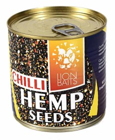 Зерновая смесь Lion Baits Premium "HEMP SEED С ЧИЛИ" 430мл Ж/Б