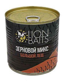 Зерновой микс Lion Baits "БОЛЬШОЙ ЛЕЩ" 430мл Ж/Б
