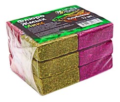 Жмых Флюро Lion Baits "Разноцветный микс" Макуха "КЛУБНИКА" 12шт