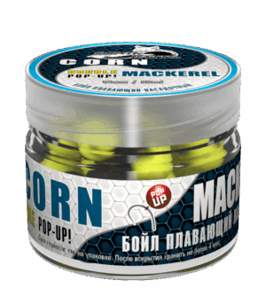 Бойл насадочный плавающий Double Pop-Up 14мм Corn/Mackerel (Кукуруза/Макрель) 90мл