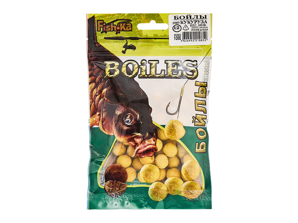 Бойлы "Fish.ka" КУКУРУЗА 12мм 100г