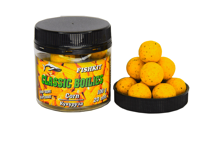 Бойлы "FISHKIT" Classic тонущие КУКУРУЗА 20мм 100г