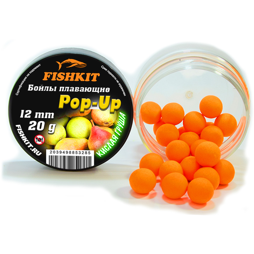 Бойлы "FISHKIT" POP-UP 12mm КИСЛАЯ ГРУША