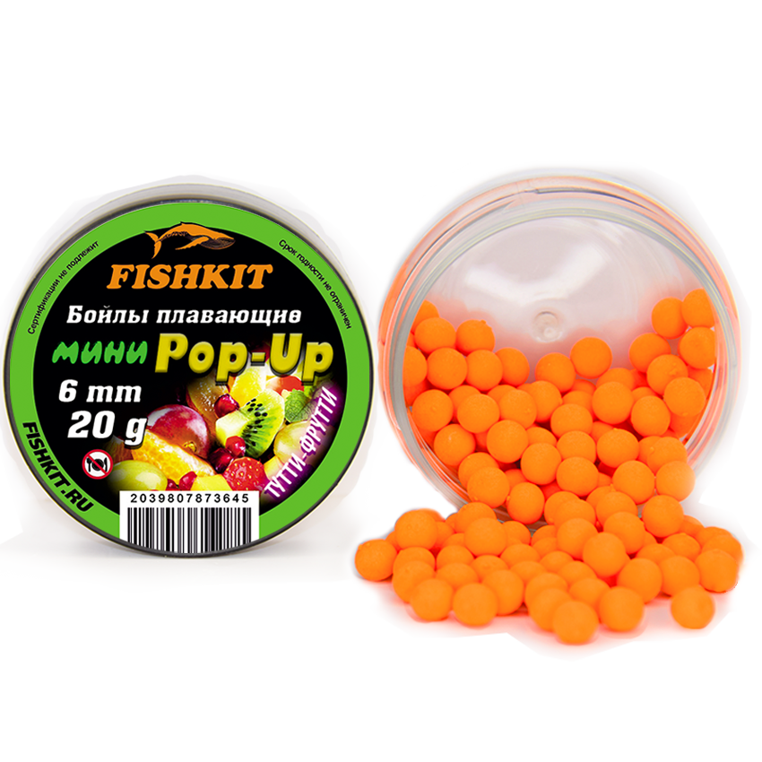 Бойлы "FISHKIT" POP-UP 6mm ТУТТИ-ФРУТТИ
