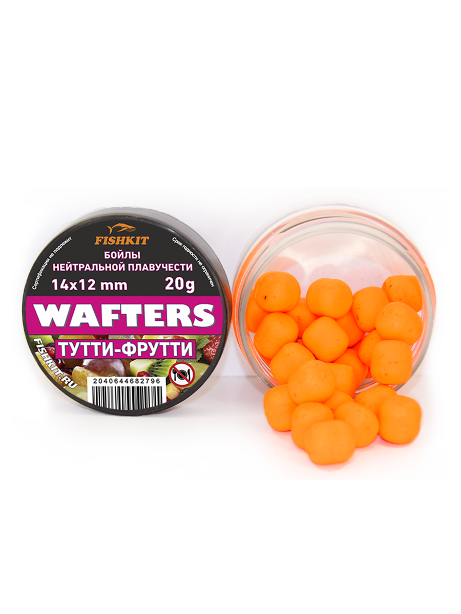 Бойлы "FISHKIT" WAFTERS 14x12 mm ТУТТИ-ФРУТТИ