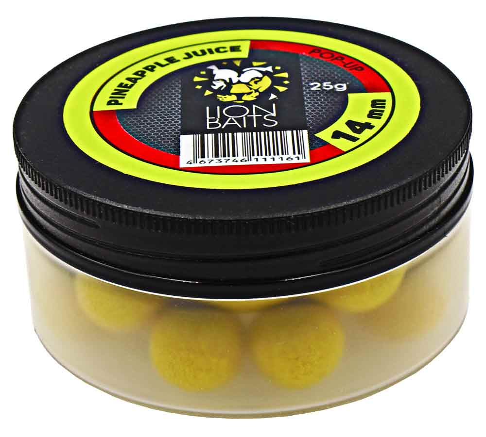 Бойлы Pop-Up Lion Baits 14 мм "АНАНАСОВЫЙ СОК" 25 г