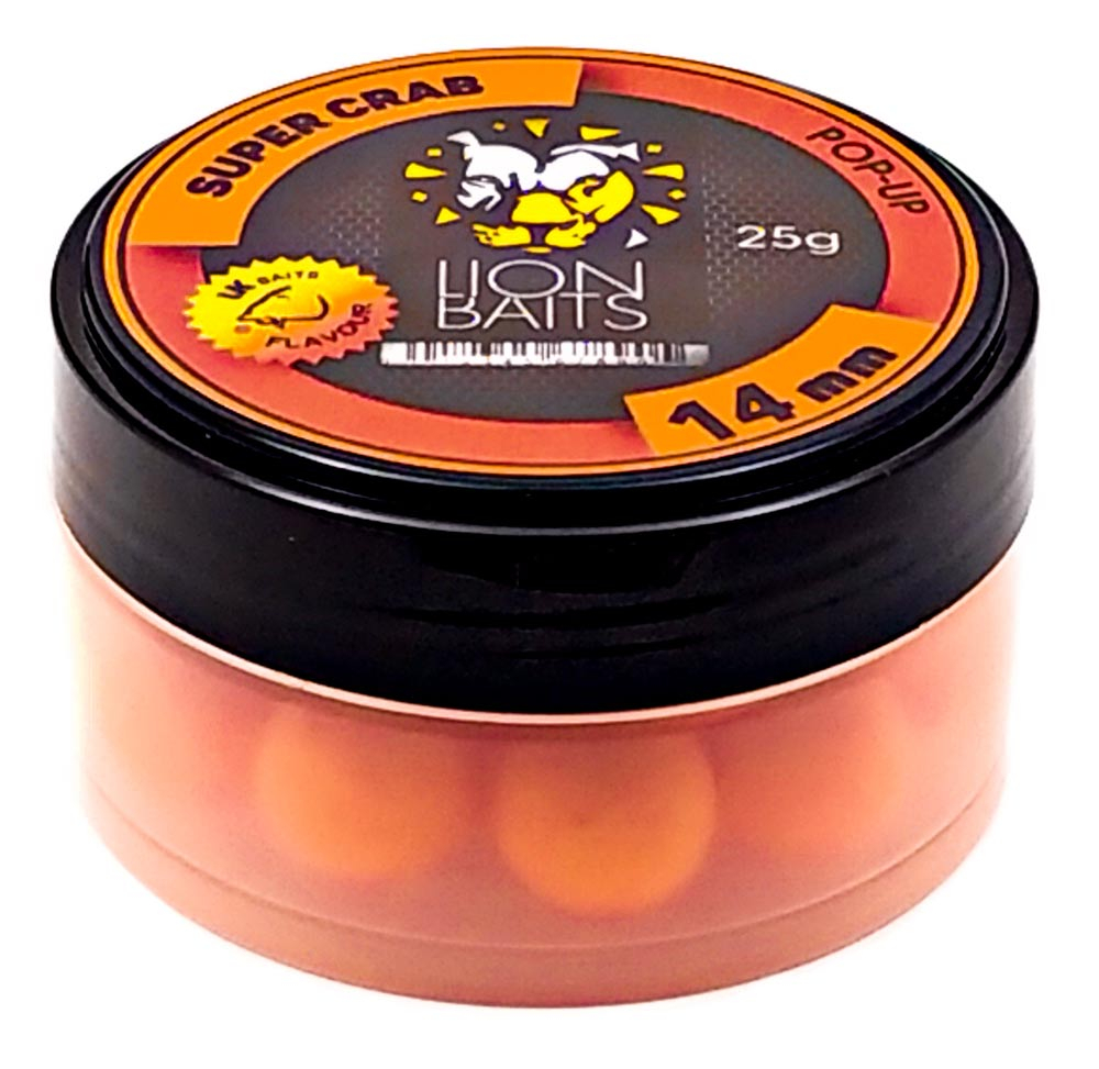 Бойлы Pop-Up Lion Baits 14 мм "СУПЕР КРАБ" 25 г