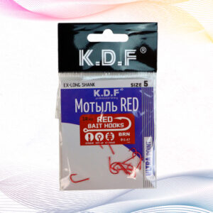Крючки универсальные KDF Мотыль RED №5