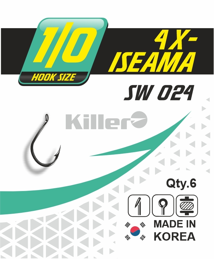 Крючок Killer 4-x ISEAMA №1/0 арт.024